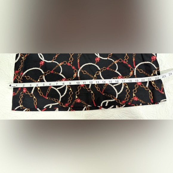 PRELOVED SZ L Lulu-B Chain Print Black Tunic top/mini dress - Picture 7 of 10